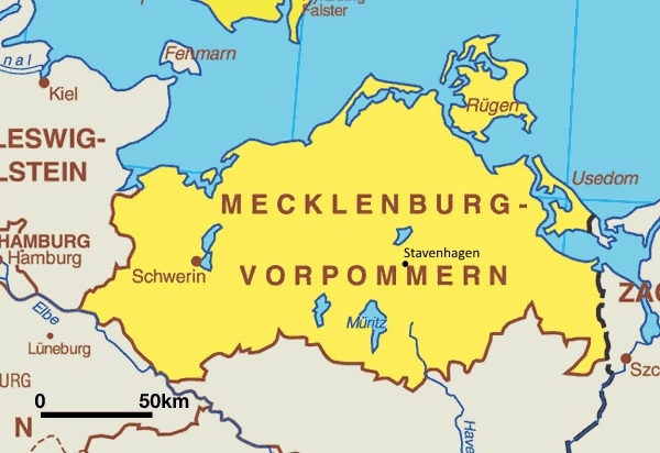Abbildung 1: Stavenhagen liegt an der Mecklenburger Seenplatte