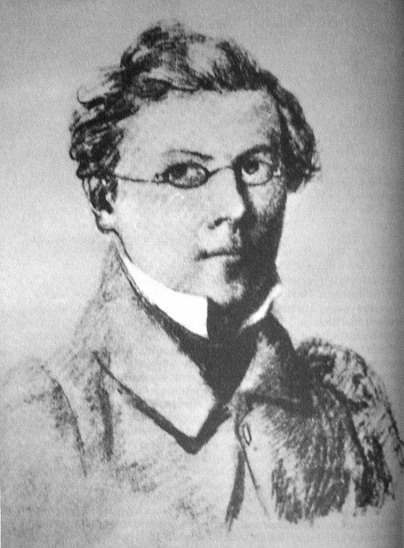Abbildung 2: Fritz Reuter im Selbstbildnis, 1833; Quelle: Michael Töteberg: Fritz Reuter. Rowohlt, Hamburg 1978